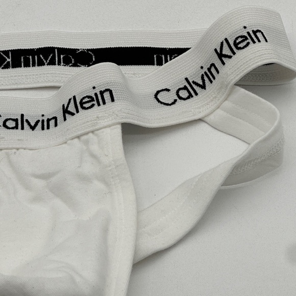 Calvin Klein CK men white cotton jock strap jockstrap underwear large - Picture 4 of 7